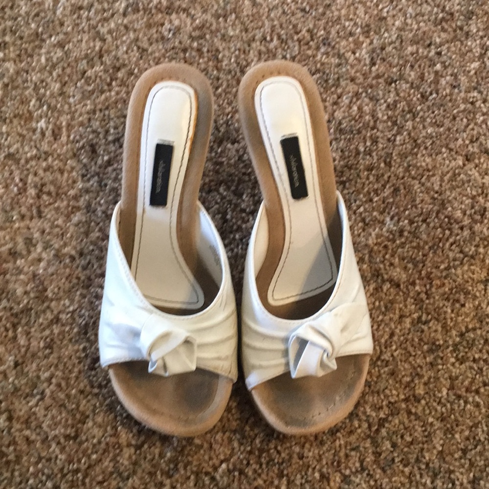 Xhilaration white sandal heels